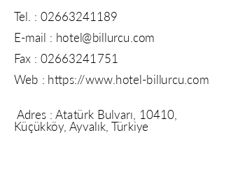 Hotel Billurcu iletiim bilgileri